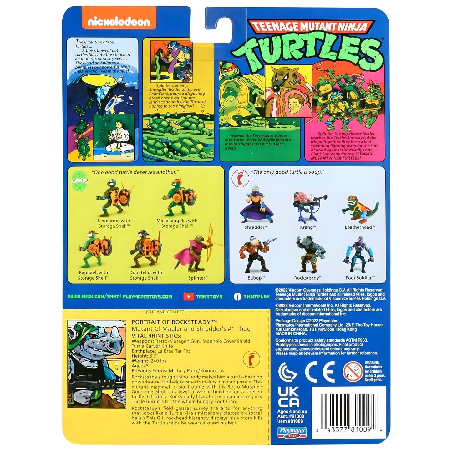 Apresentamos Tartarugas Ninja Classic - Rocksteady com o SKU 233879725 recomendado para + 4 anos