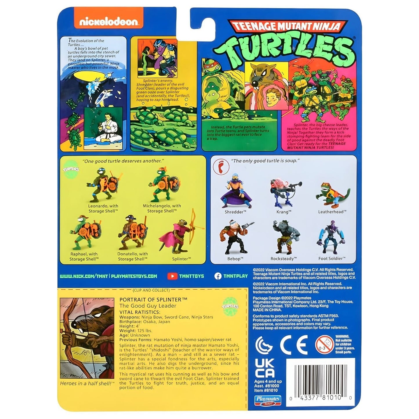 Apresentamos Tartarugas Ninja Classic - Splinter com o SKU 233879825 recomendado para + 4 anos