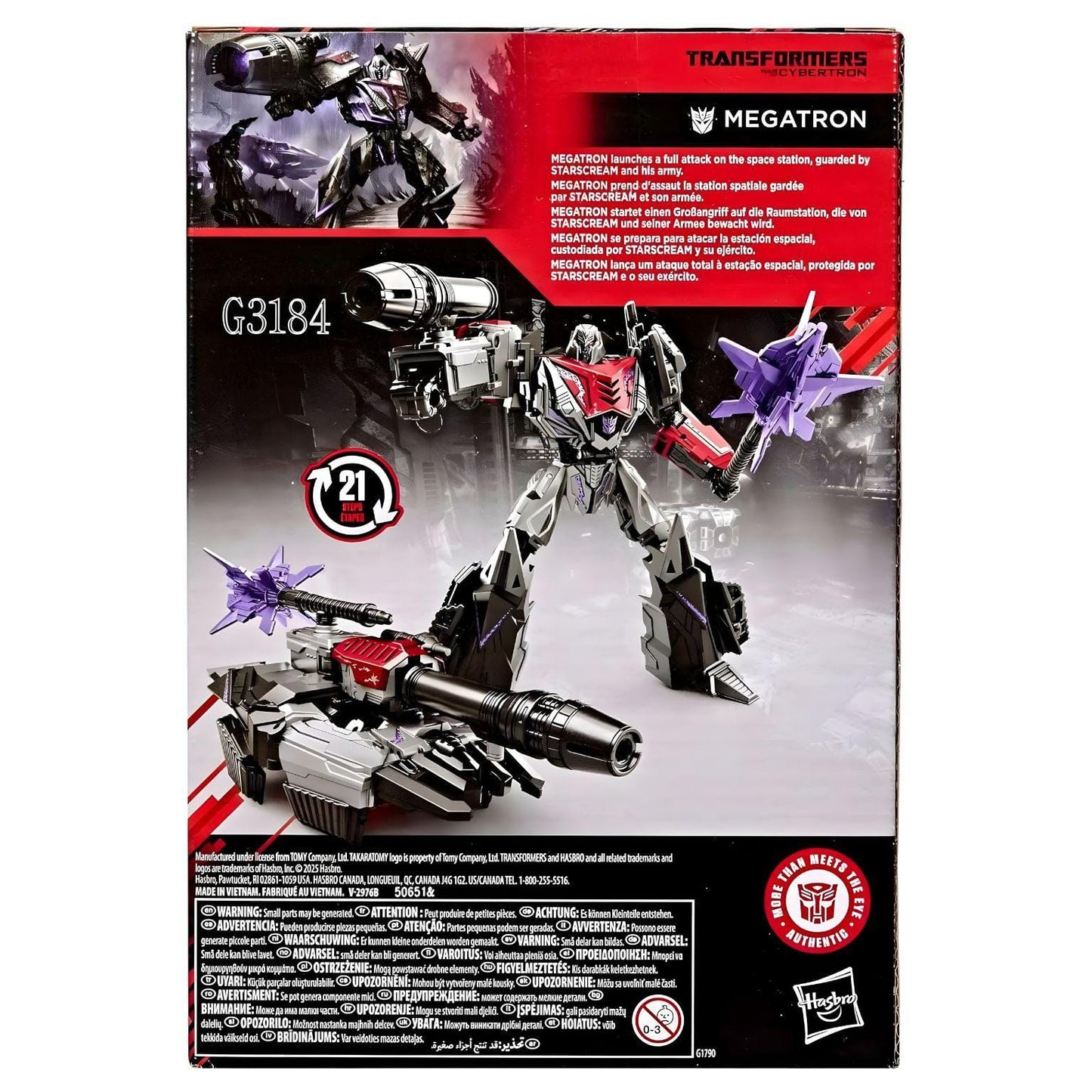 Apresentamos Transformers Studio Series - Megatron com o SKU 861790525 recomendado para + 8 anos