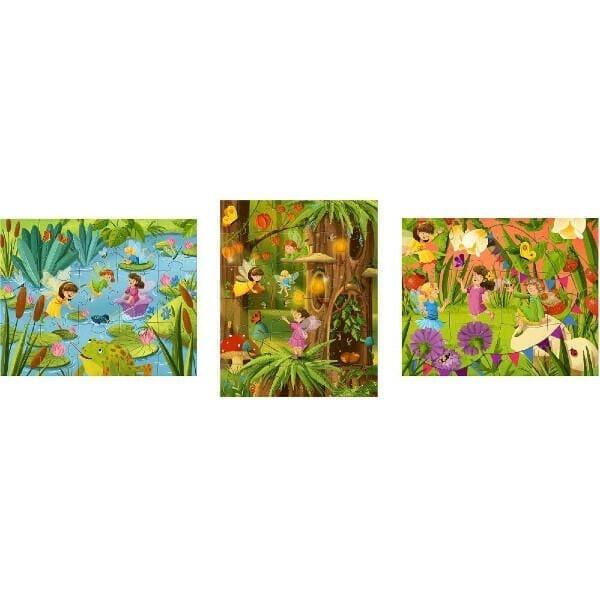 Apresentamos 3 Puzzles País das Fadas com o SKU 810519722 recomendado para + 3 anos