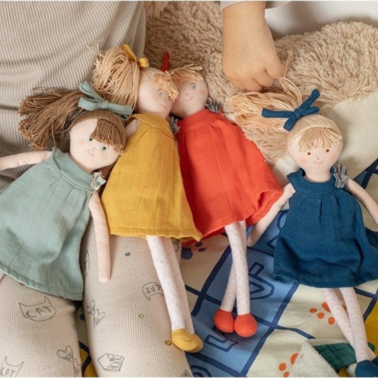 Apresentamos Boneca de Pano com Vestido laranja com o SKU 790186722 recomendado para + 0 meses