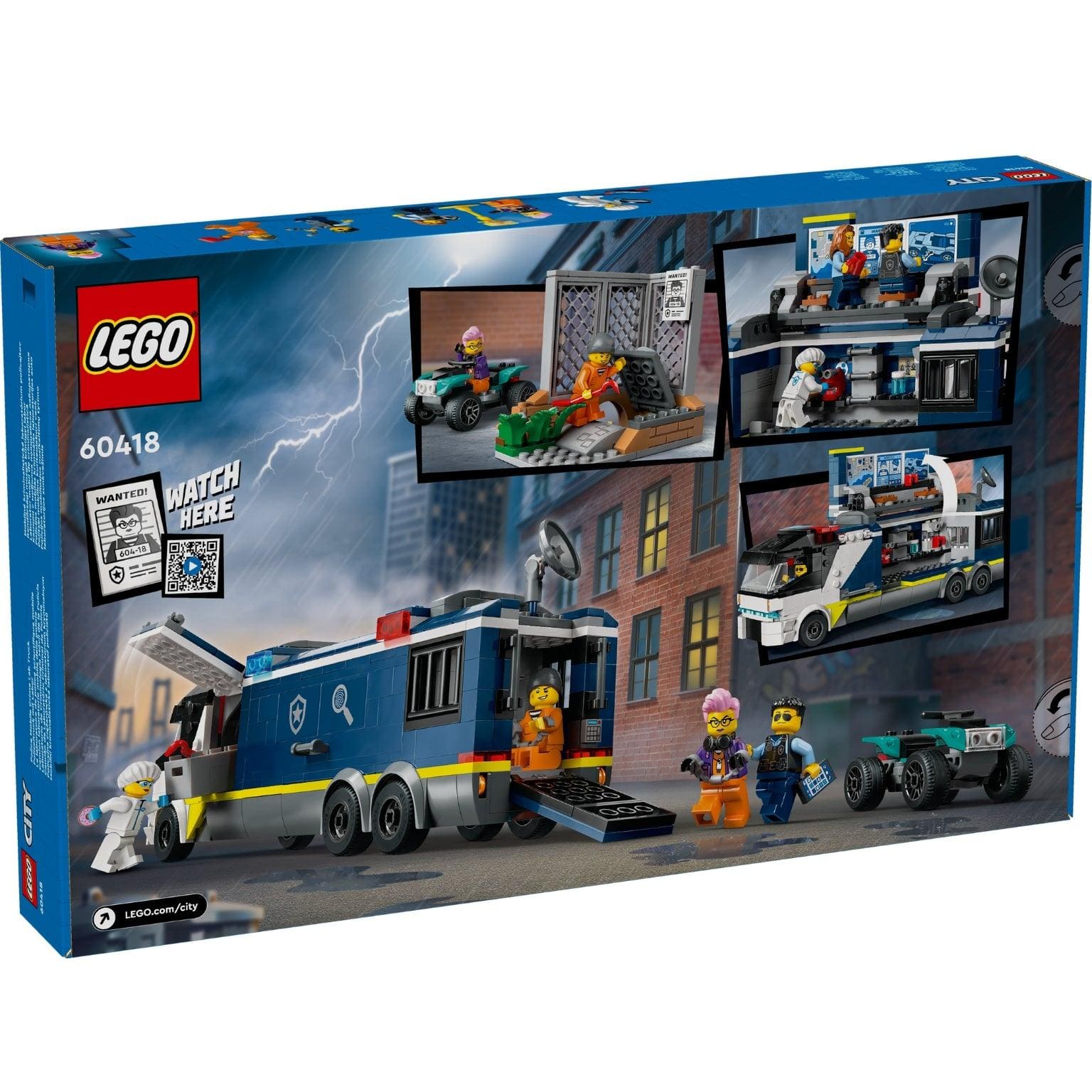Apresentamos Lego City Camião de Laboratório Criminal da Polícia com o SKU 666041824 recomendado para + 7 anos