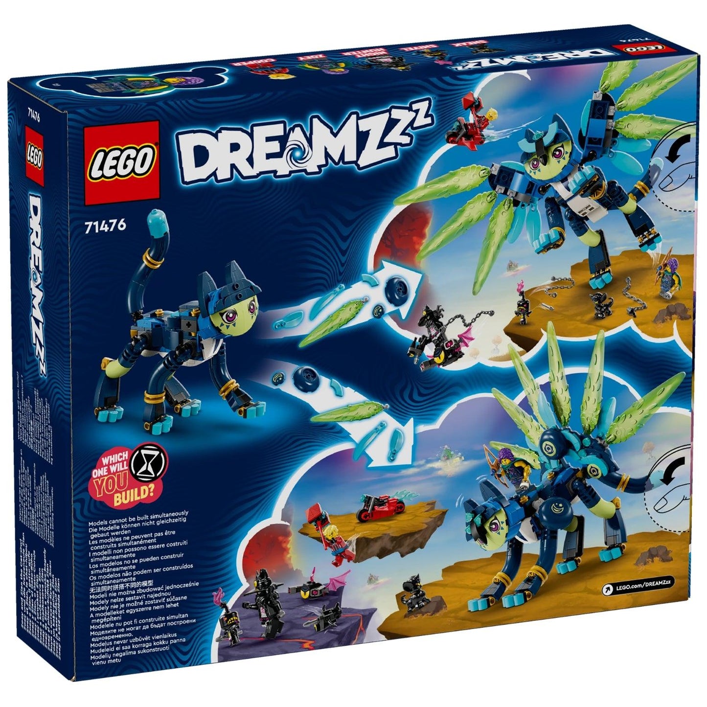 Apresentamos Lego Dreamzzz Zoey e Zian, o Gato-Coruja com o SKU 667147624 recomendado para + 9 anos