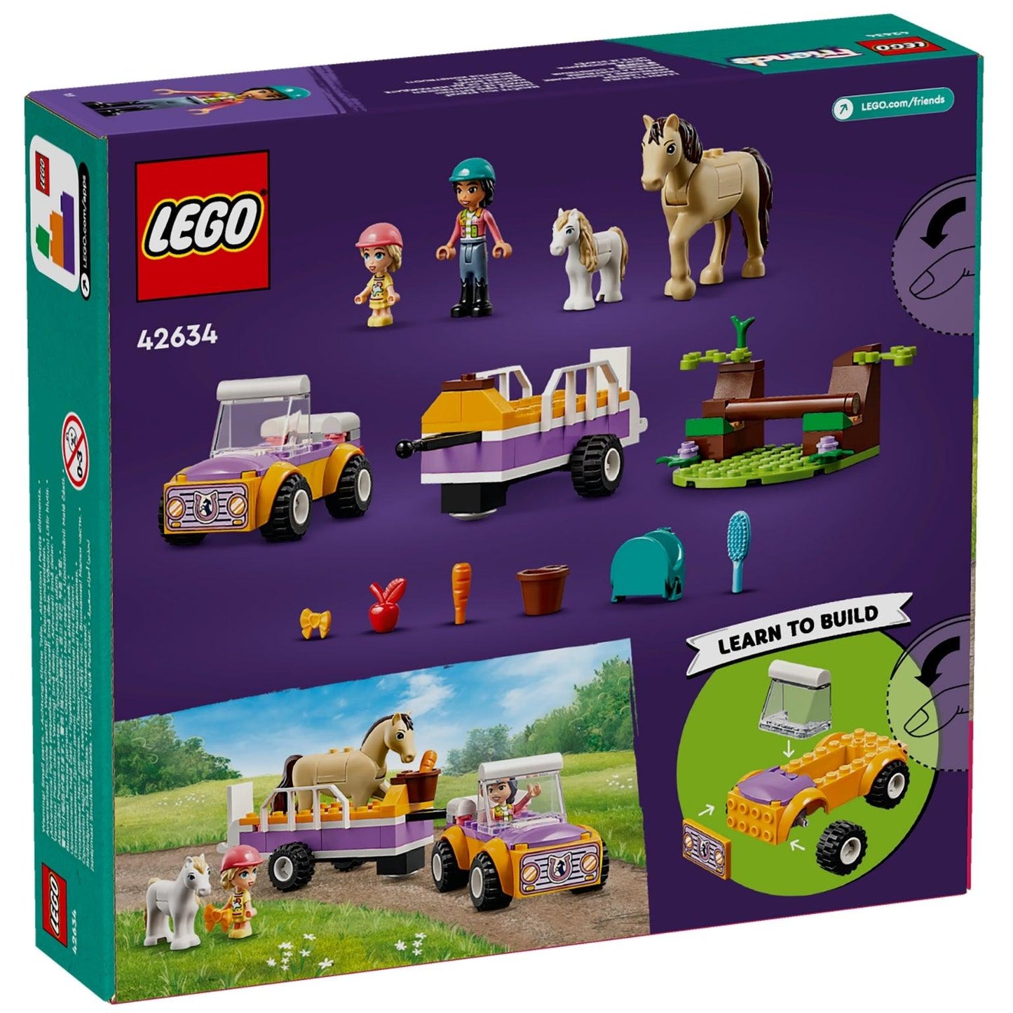 Apresentamos Lego Friends Atrelado com Cavalo e Pónei com o SKU 664263424 recomendado para + 4 anos
