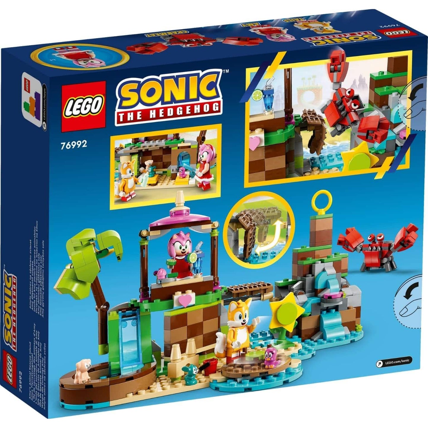Apresentamos Lego Sonic the Hedgehog - Ilha de Resgate Animal de Amy com o SKU 667699223 recomendado para + 7 anos