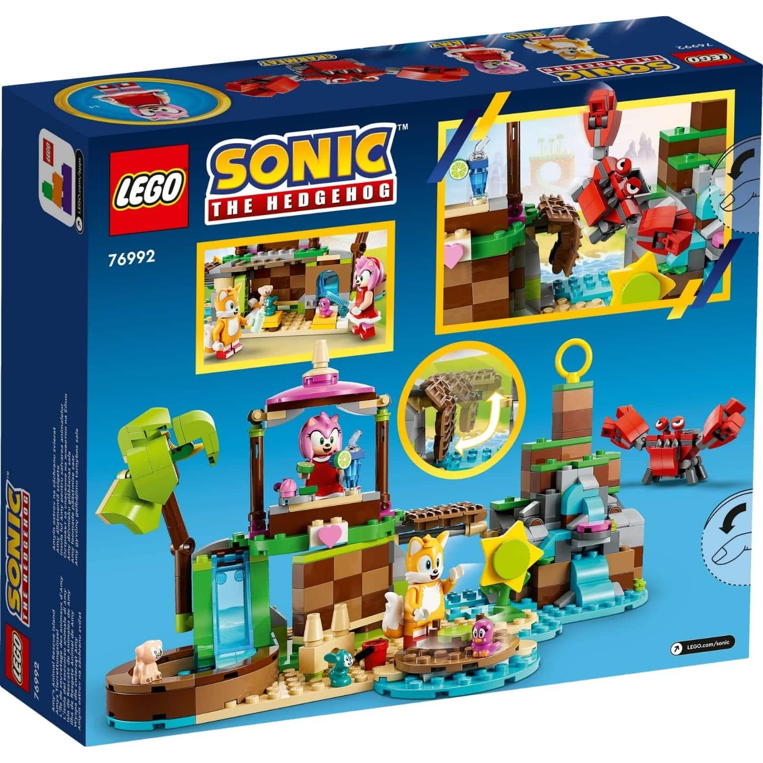 Apresentamos Lego Sonic the Hedgehog - Ilha de Resgate Animal de Amy com o SKU 667699223 recomendado para + 7 anos