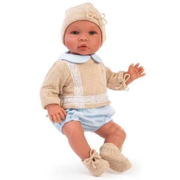 Apresentamos Leo Ponto bege e azul com o SKU 298504119 recomendado para + 3 anos