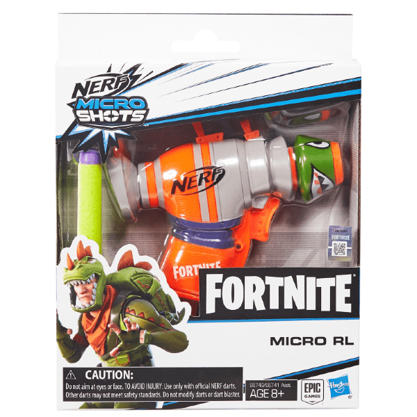 Apresentamos Nerf MicroShots Fortnite Micro RL com o SKU 90673919 recomendado para + 8 anos