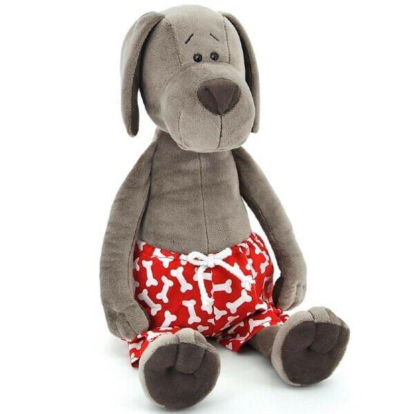 Apresentamos Peluche Cão com calções 20 cm com o SKU 880009922 recomendado para + 3 anos