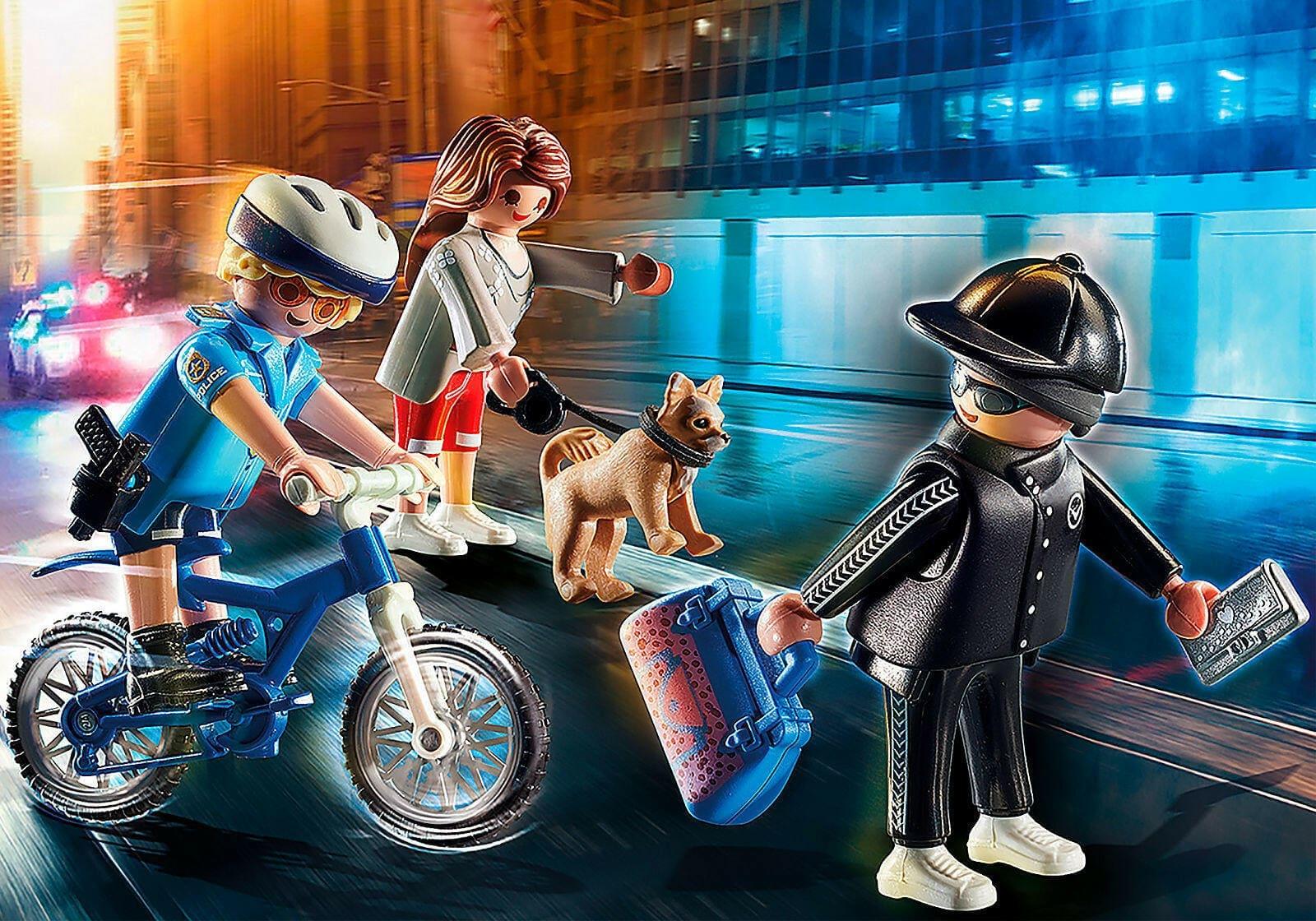 Apresentamos Playmobil Bicicleta da Polícia: Perseguição ao ladrão de carteiras com o SKU 657057321 recomendado para + 4 anos