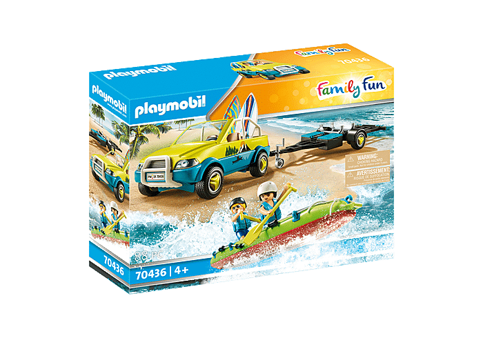 Apresentamos Playmobil Carro de Praia com Canoa com o SKU 657043621 recomendado para + 4 anos