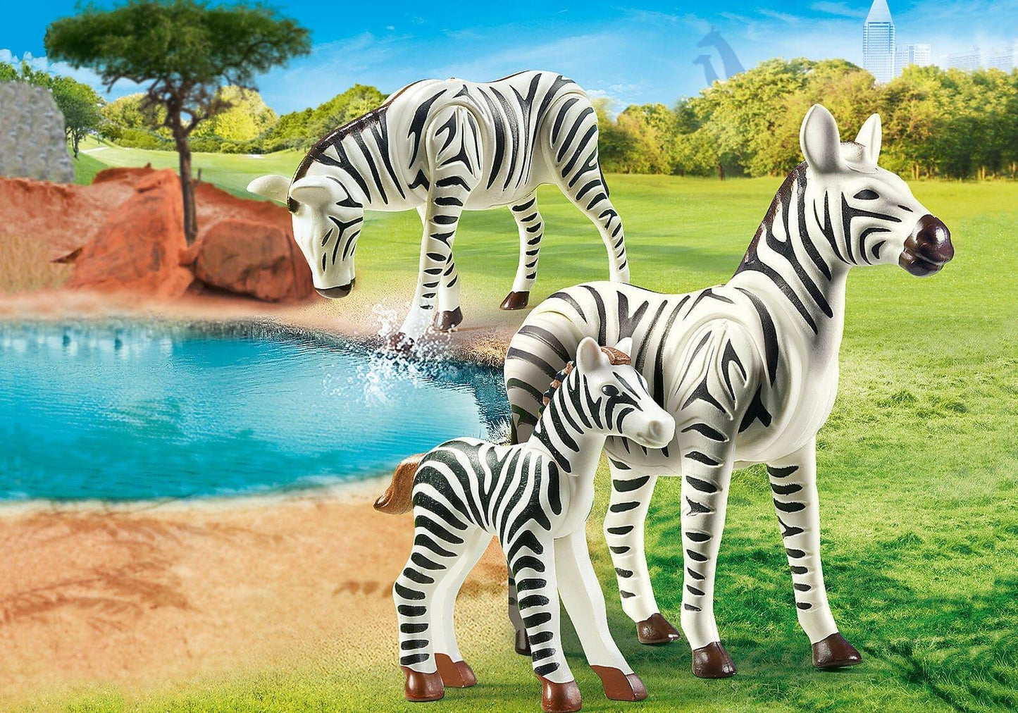 Apresentamos Playmobil Zebras com bebé com o SKU 657035621 recomendado para + 4 anos