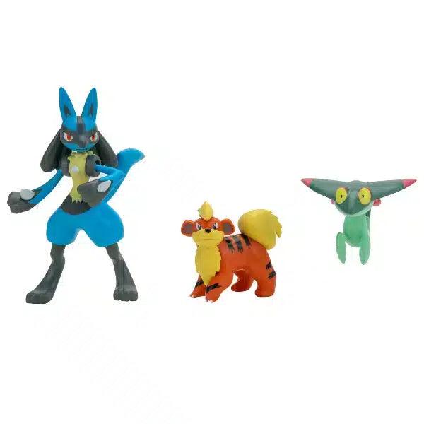 Apresentamos Pokemon Figuras de batalha (Dreepy + Growlithe + Lucario) com o SKU 234259022 recomendado para + 4 anos