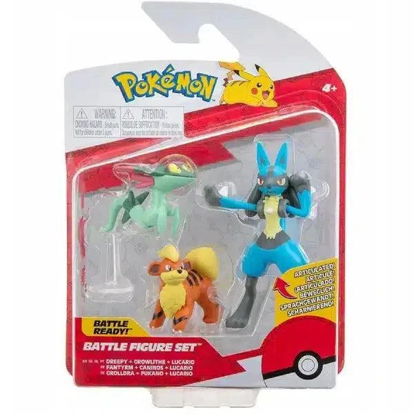 Apresentamos Pokemon Figuras de batalha (Dreepy + Growlithe + Lucario) com o SKU 234259022 recomendado para + 4 anos