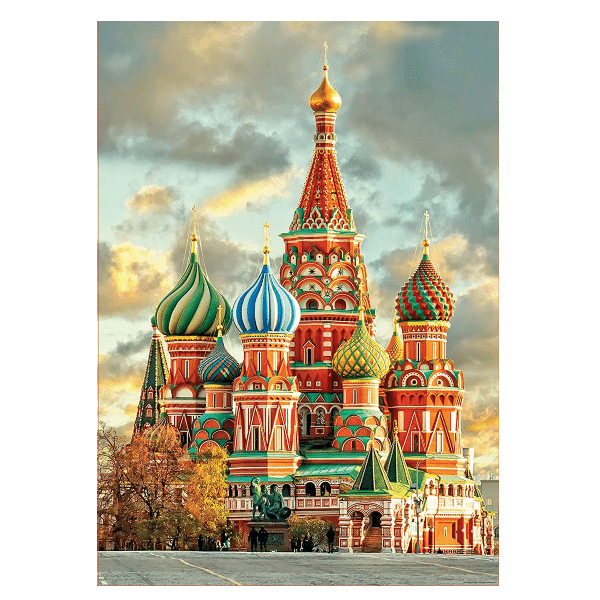 Apresentamos Puzzle 1000 peças -Catedral S. Basílio, Moscovo- com o SKU 551799820 recomendado para + 10 anos