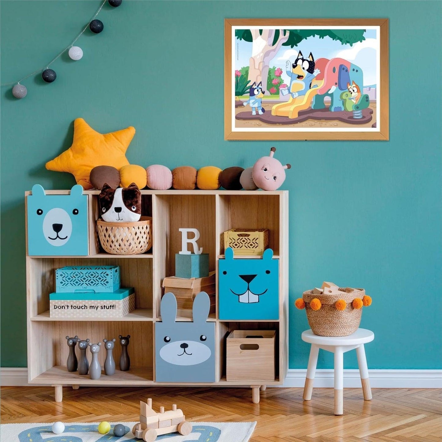 Apresentamos Puzzle Bluey e Bingo 104 peças com o SKU 552717124 recomendado para + 6 anos