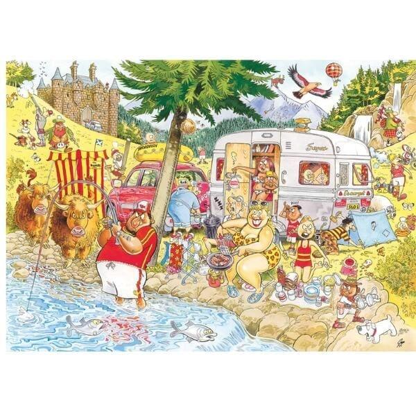 Apresentamos Puzzle Wasgij? 1000 pçs - Camping Commotion! com o SKU 82501623 recomendado para + 12 anos