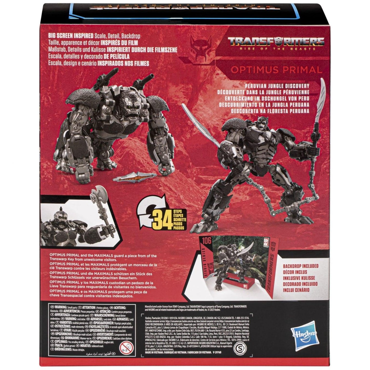 Apresentamos Transformers Rise of the Beasts - Optimus Primal com o SKU 23724823 recomendado para + 8 anos