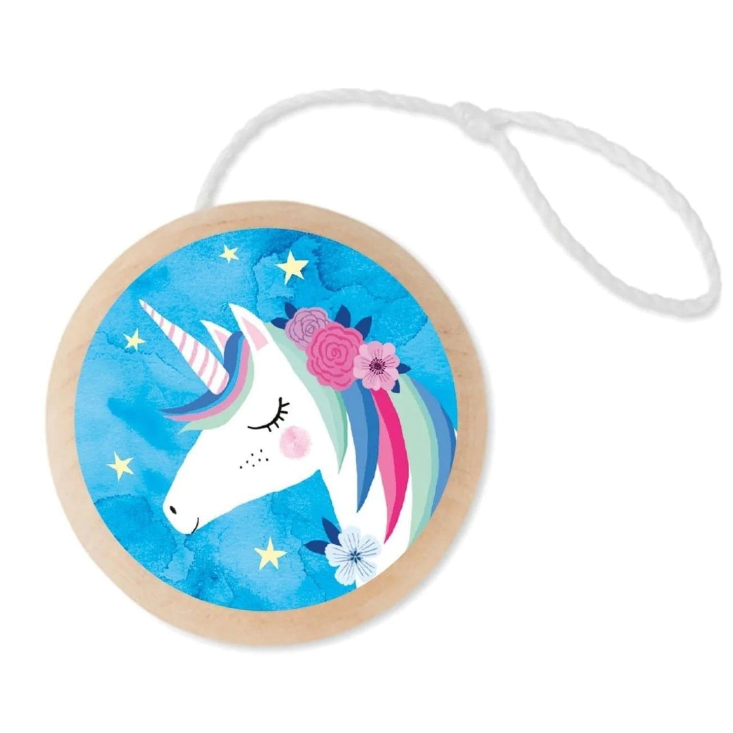 Apresentamos Yo-Yo de madeira - Unicórnio com o SKU 835630123 recomendado para + 6 anos
