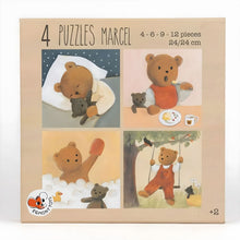 Apresentamos 4 Puzzles Marcel 24 cm com o SKU 727006425 recomendado para + 2 anos