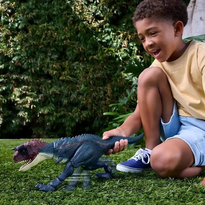 Jurassic World Carnotaurus ataque e devora dinossauro Jurassic World figura de ação Mattel