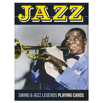 Baralho de Cartas Jazz com trompetista na caixa de cartas Swing & Jazz Legends