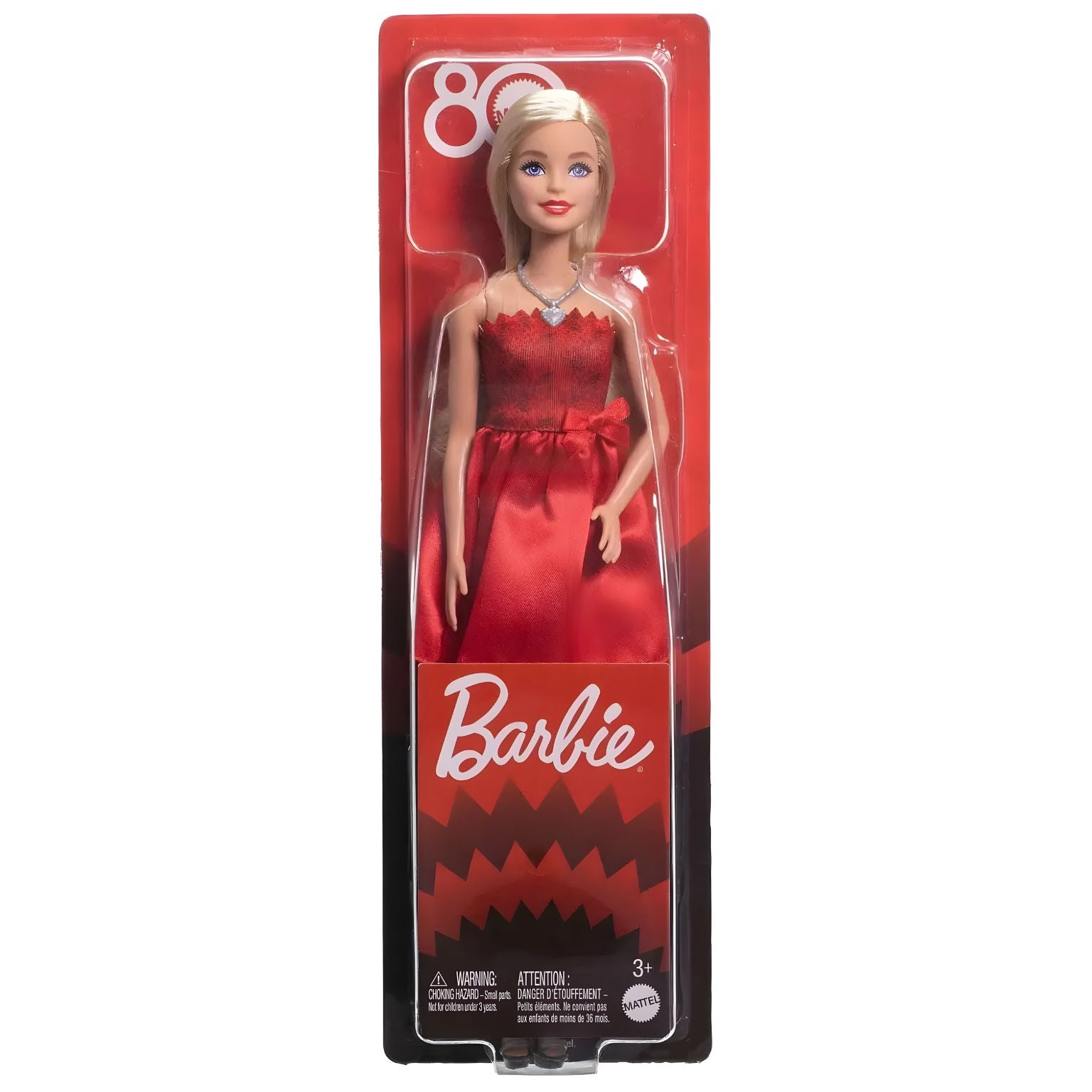 Barbie 80º Aniversário com vestido vermelho