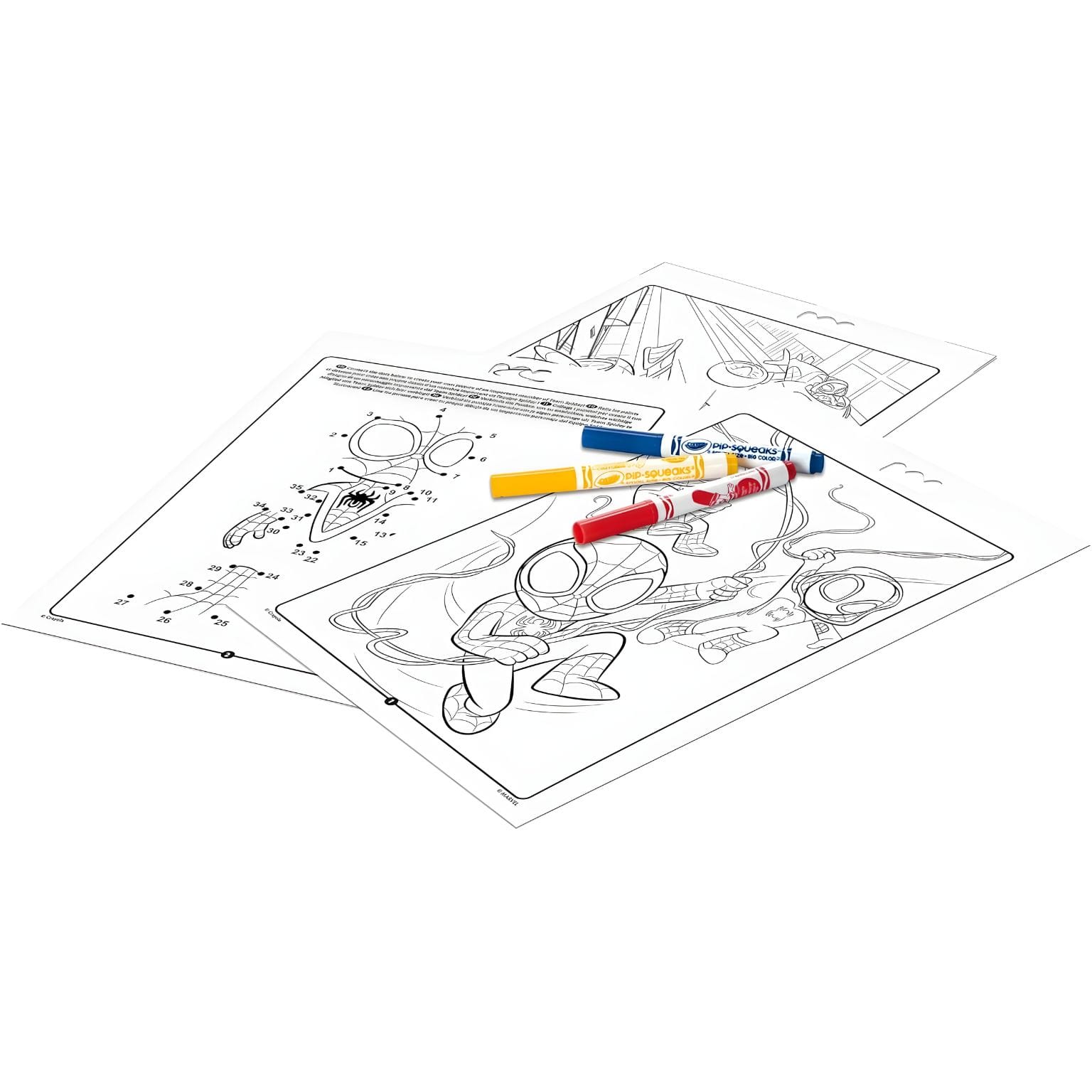 Bloco de Atividades Spidey Amazing Friends da Crayola com páginas para colorir e canetas coloridas