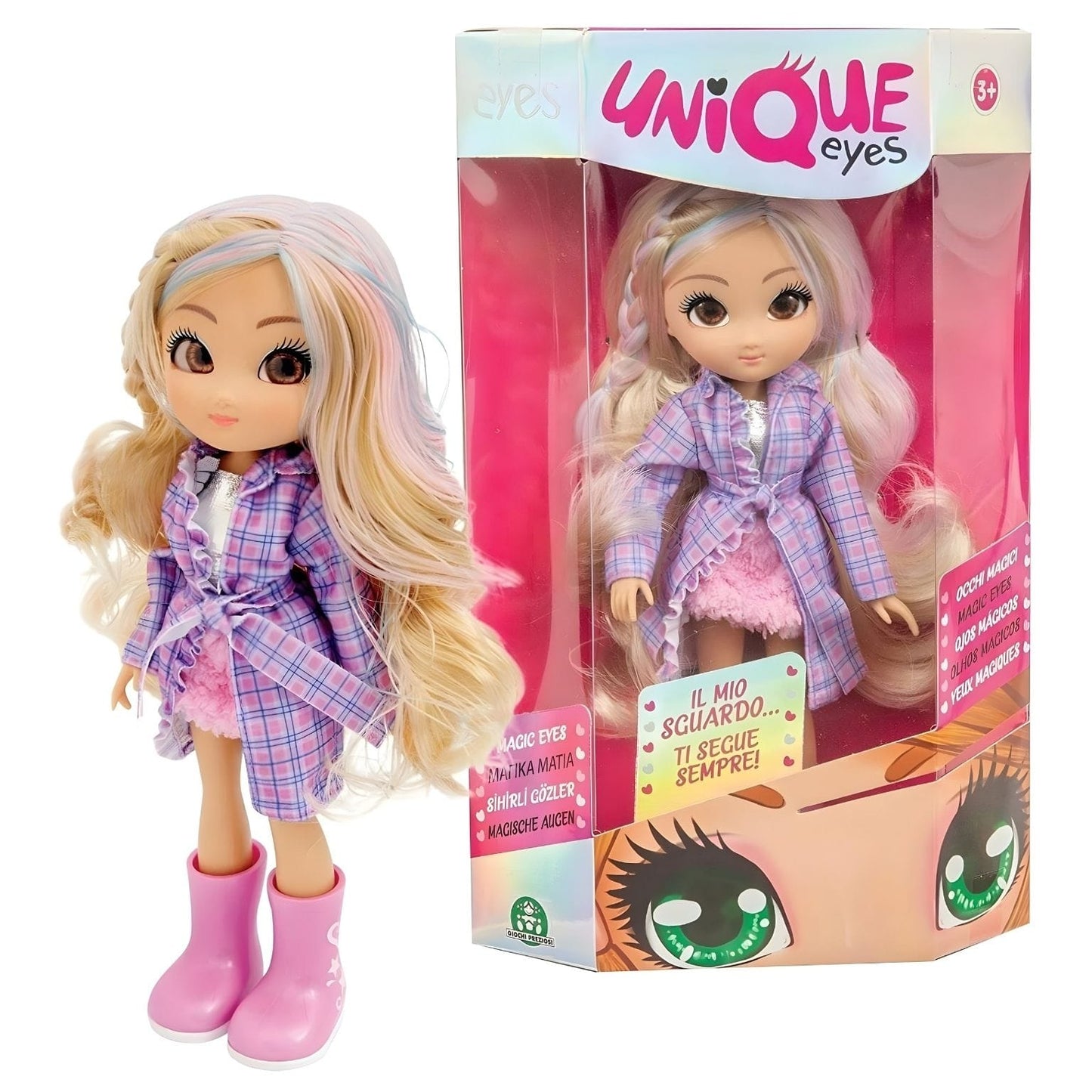Boneca Unique Eyes Rebecca com cabelo comprido