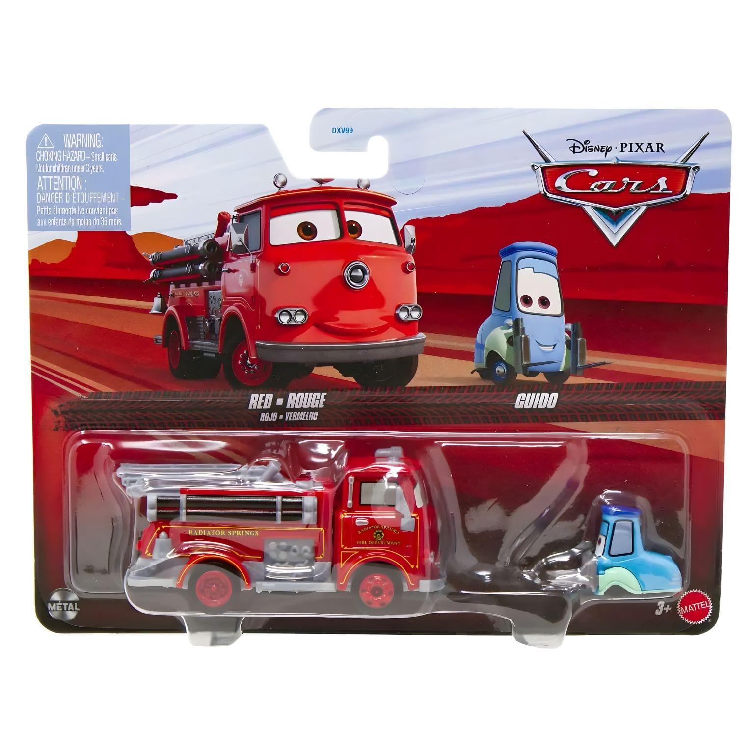 Cars Disney Red e Guido em conjunto inspirado em Radiator Springs
