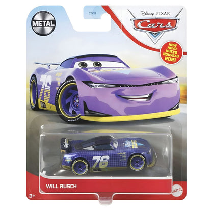 Cars Disney Will Rusch roxo número 76 na embalagem blister