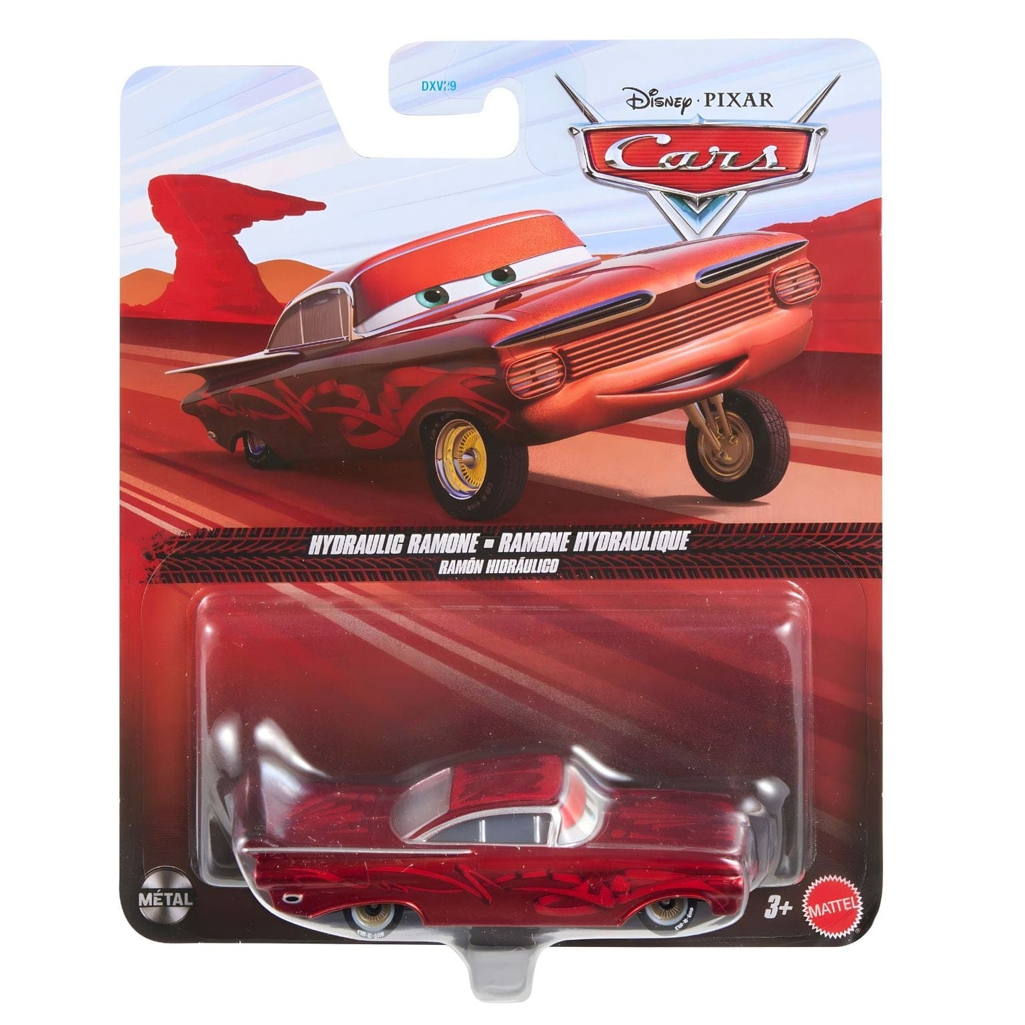 Cars Disney Hydraulic Ramone vermelho da Mattel com design brilhante inspirado no universo Disney Pixar Cars