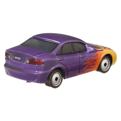 Traseira do carro Marilyn da Cars Disney com chamas laterais