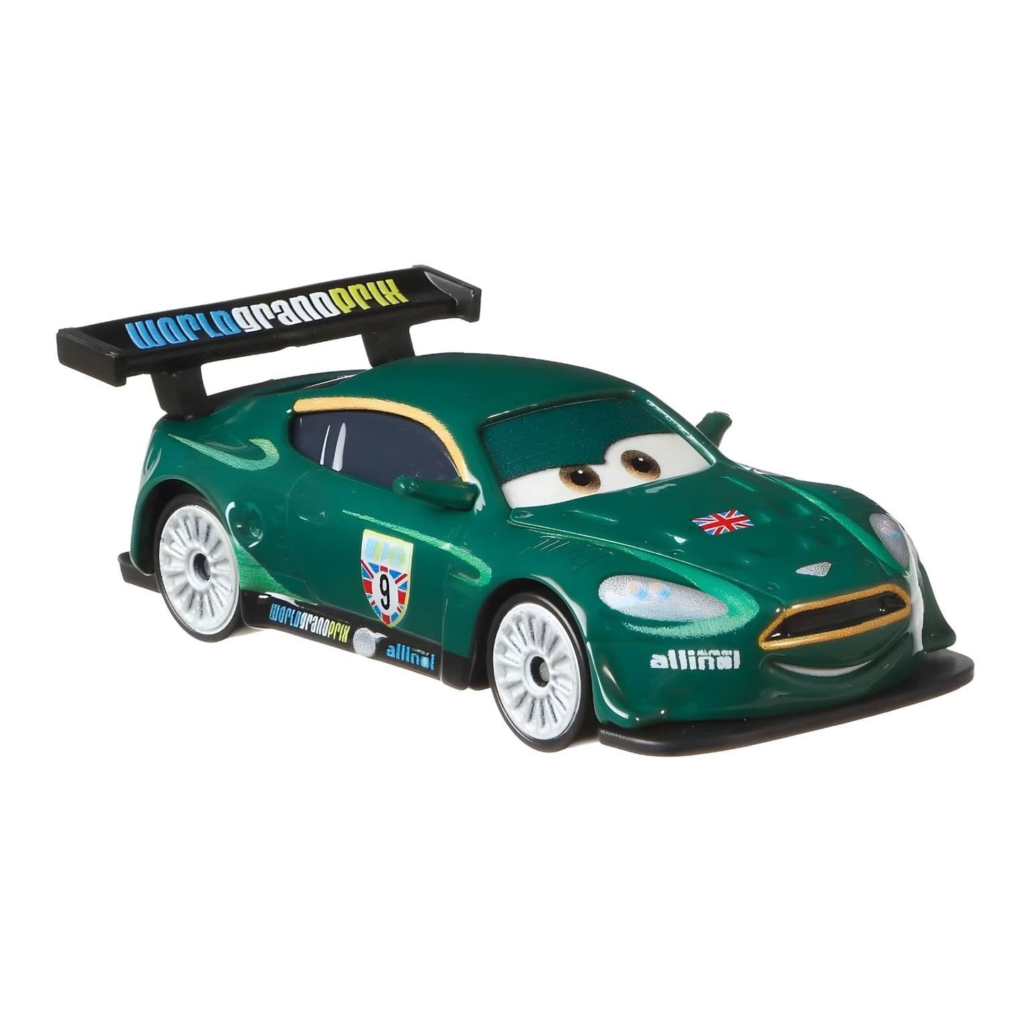 Vista lateral do Cars Disney Nigel Gearsley inspirado no universo Cars