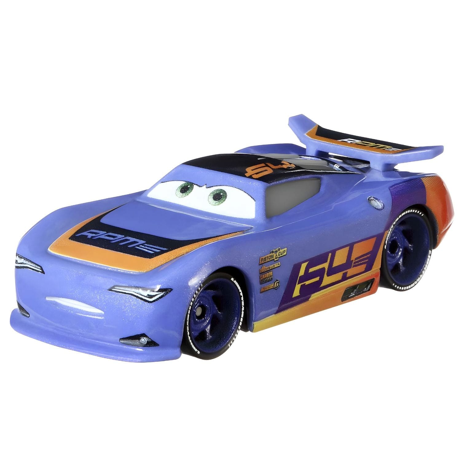 Cars Disney Barry DePedal Mattel azul e laranja personagem de corrida Disney Pixar Cars