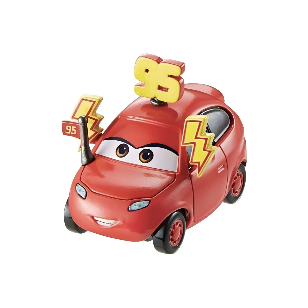 Lightning McQueen número 95 e Maddy McGear, veículos em miniatura do conjunto Cars
