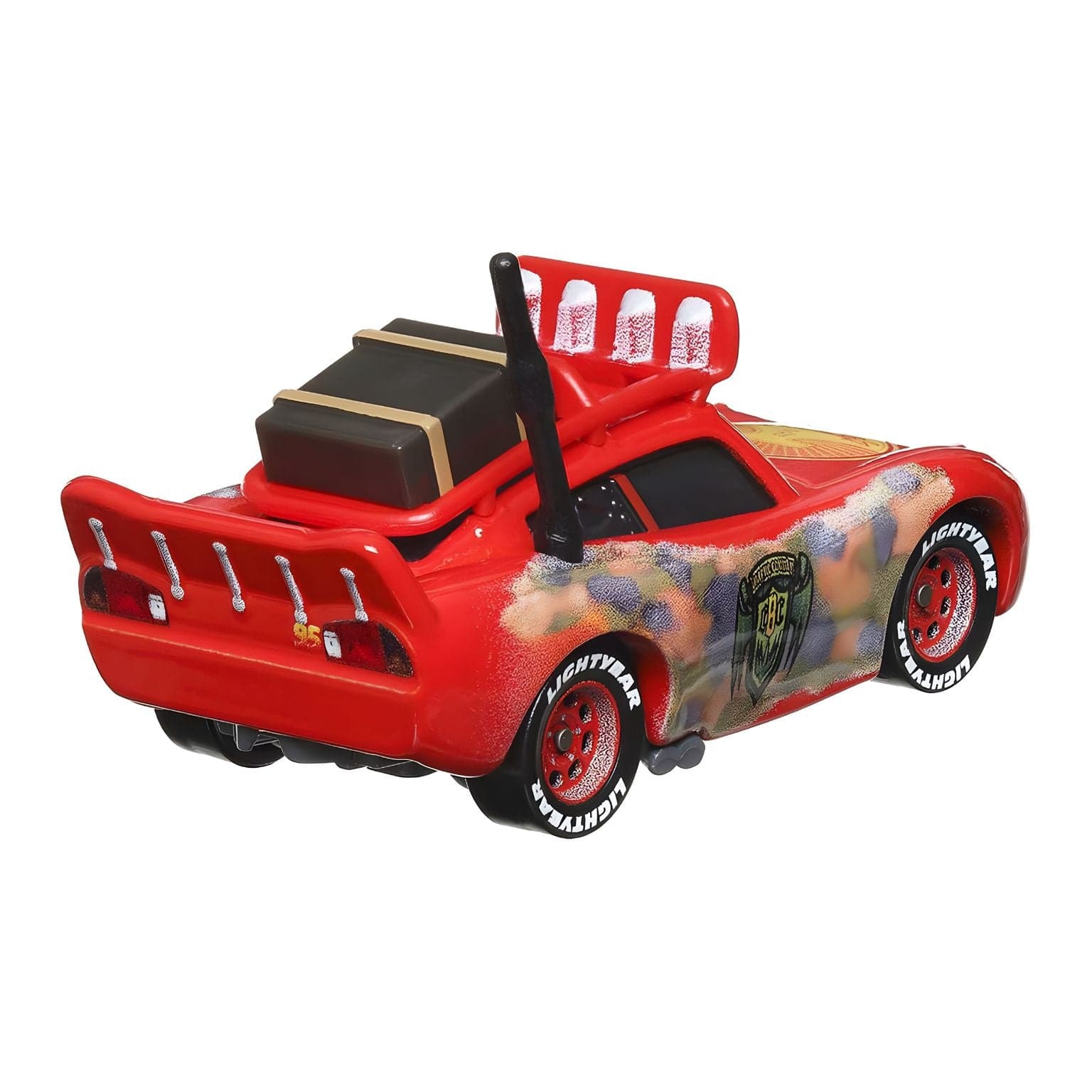 Cars Disney Relâmpago McQueen Caçador de Criptas com faróis no tejadilho e visual de aventura