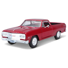 Chevrolet El Camino vermelho 1965 1/24 Maisto miniatura clássica com porta funcional