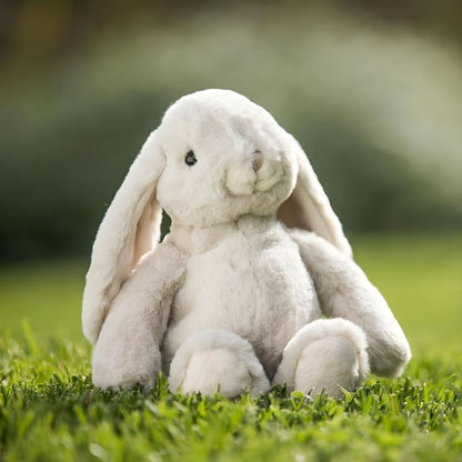 Coelho de Peluche Kanini azul pálido com orelhas compridas e expressão meiga