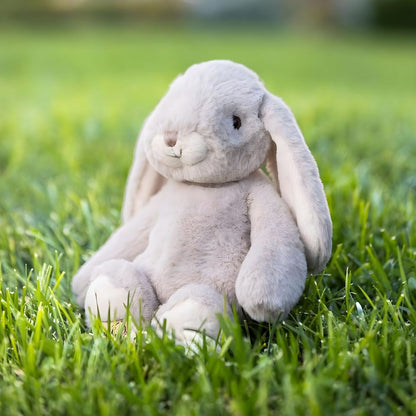 Coelho de Peluche Kanini azul pálido com orelhas compridas e expressão meiga