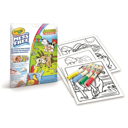 Capa Crayola Color Wonder Animais da Quinta com vaca, cabra, vitela, quinta e canetas coloridas