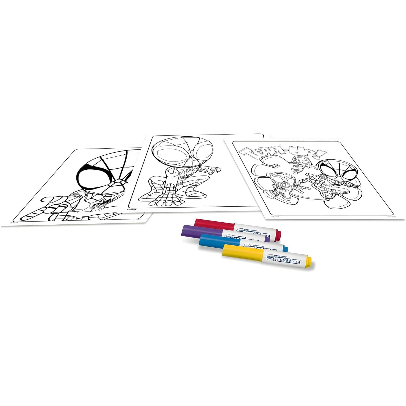 Colorir sem manchas Spidey and his Amazing Friends da Crayola com páginas para colorir e marcadores especiais