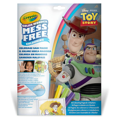 Colorir sem manchas Toy Story da Crayola com Woody, Buzz e marcadores especiais