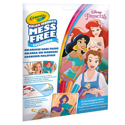 Colorir sem manchas Princesas Disney Crayola com páginas para colorir e marcadores Color Wonder