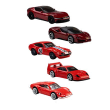 Pack Hot Wheels Ferrari com cinco veículos para brincar e colecionar