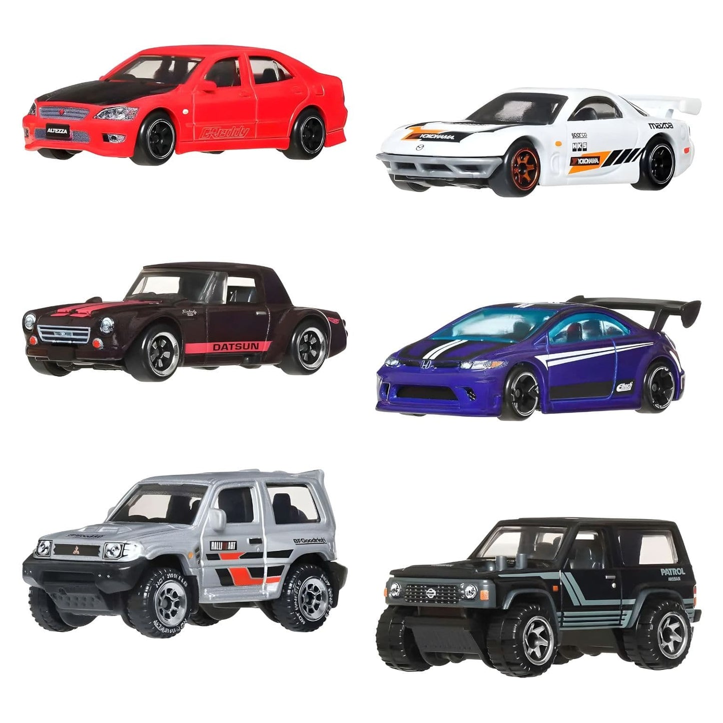Vista do conjunto Hot Wheels Streets of Japan Multipack com inspiração urbana japonesa