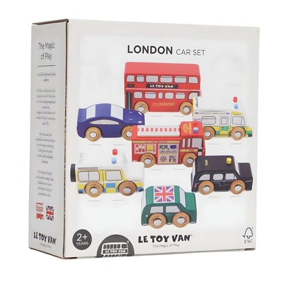 Caixa Le Toy Van do Conjunto de Carros de madeira Londres