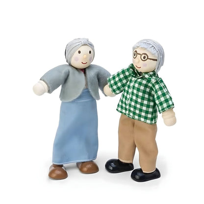 Figuras dos avós Daisylane de cabelo grisalho