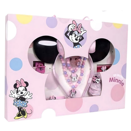 Conjunto de beleza da Minnie Mouse Cerdá com tiara rosa, colar, pulseira, pente, espelho e acessórios de cabelo