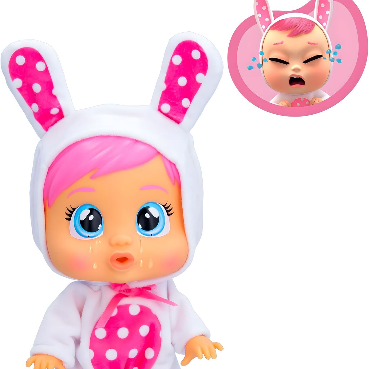 Cry Babies Loving Care Coney com acessórios para brincar ao faz-de-conta